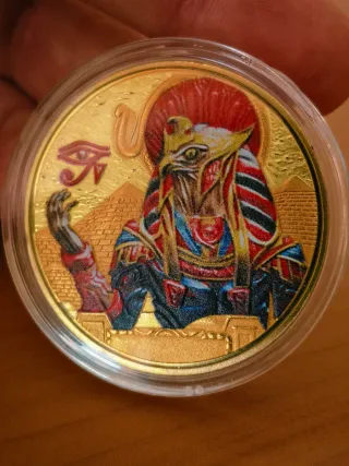 Moneda Souvenir Egipto Dios Horus