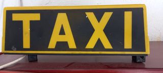 Letrero TAXI antiguo