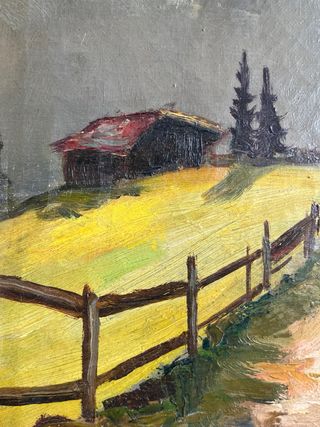 Cuadro Óleo Sierra Blanca, firmado