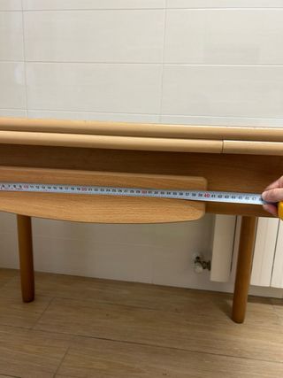 Mesa de comedor extensible de madera