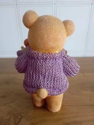 Oso Decorativo Morado y Marrón
