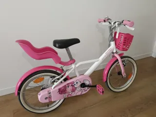 Bicicleta infantil 16 pulgadas con asiento y cesta