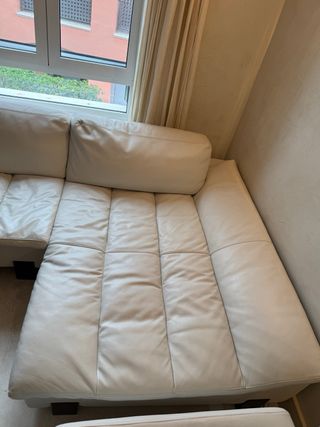 Sofá Casanova de Piel Blanco