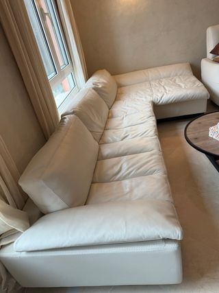 Sofá Casanova de Piel Blanco