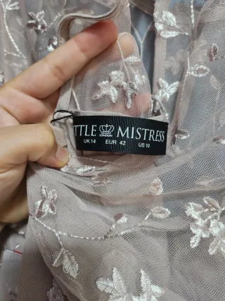 Abito lungo pizzo e perline