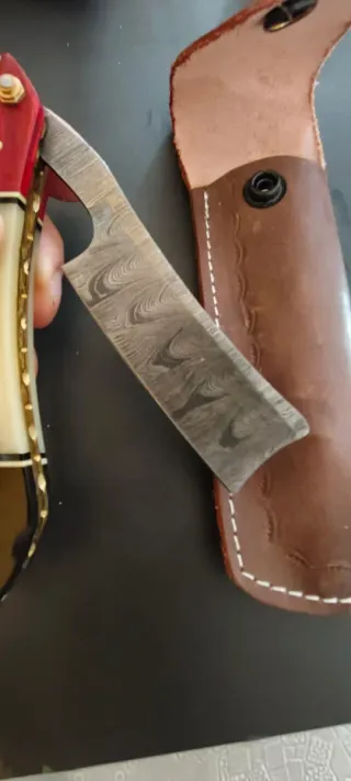 Navaja barbera artesanal Damasco