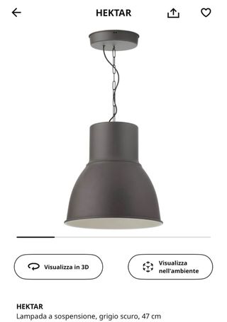 Lampadari Ikea Hektar Grigio 47cm (set 7 pezzi)