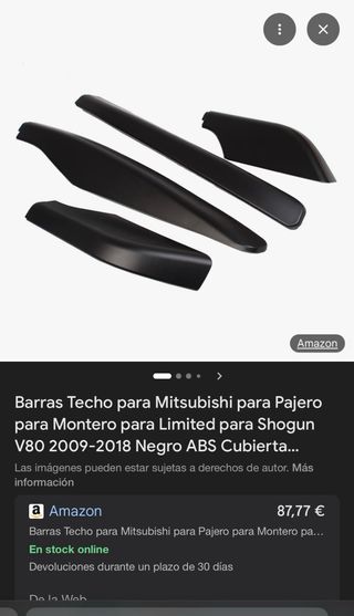 Barras de techo Montero V80