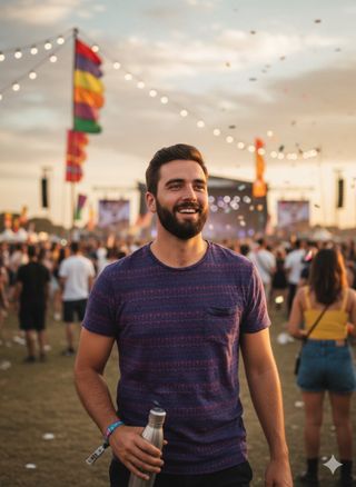 Camiseta tribal azul y rojo