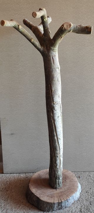 Perchero rústico madera manzano