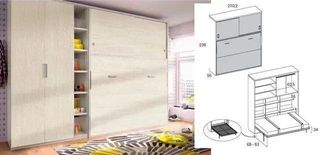 DORMITORIO CON CAMA ABATIBLE RMBO