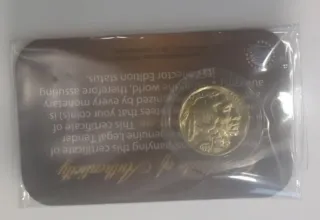 Moneda Oro Nickel Buffalo 1937 Blister