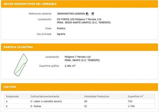 Terreno en venta en Arafo