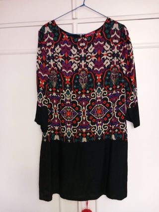 Vestido estampado multicolor