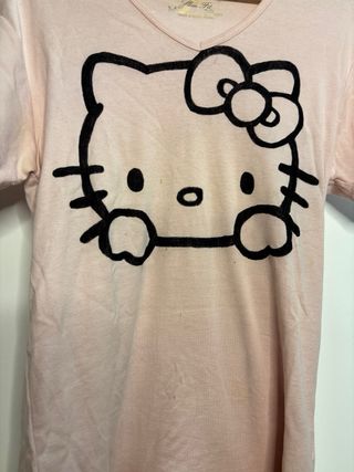 Camiseta Zara Hello Kitty Rosa Talla M