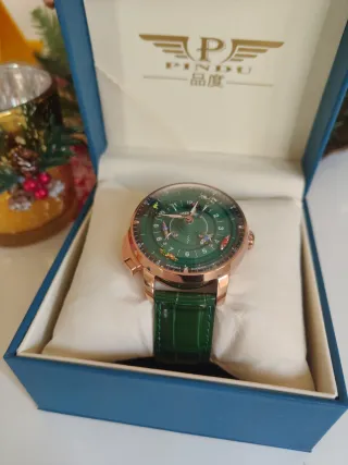 Reloj PINDU Hombre Correa Piel Verde