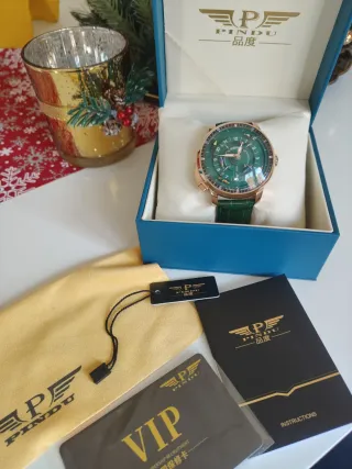 Reloj PINDU Hombre Correa Piel Verde