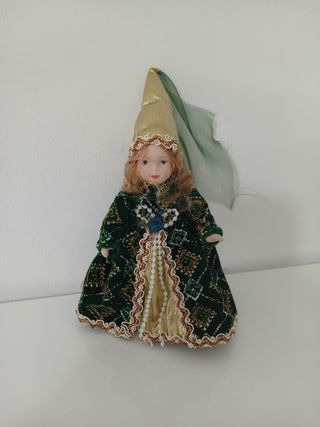 Bambola Ceramica Porcellana 20cm Vintage