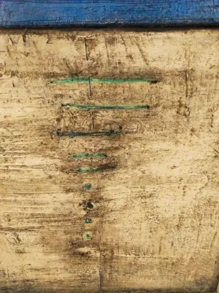 Quadro scultura blu e bianco