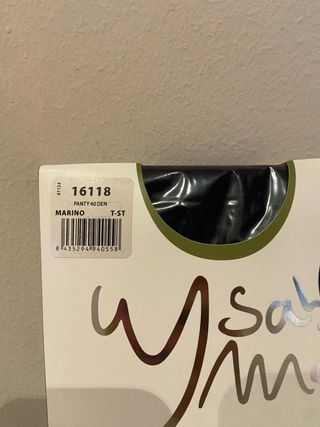 Medias Isabel Mora 40 den marron y azul marino