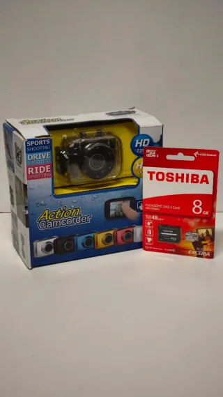 Pack Cámara Acción + Tarjeta Toshiba 8GB