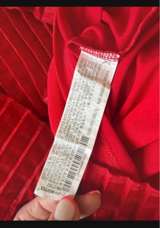 Vestido Zara Rojo Midi