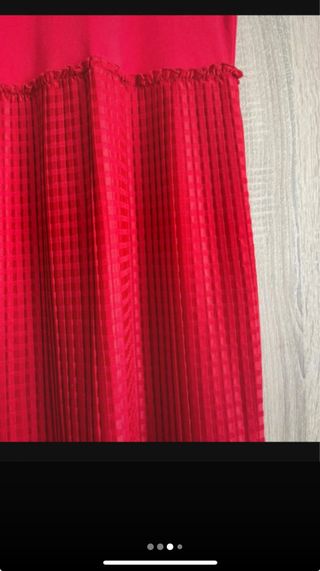 Vestido Zara Rojo Midi