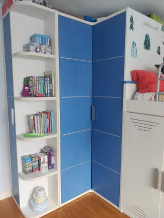 Dormitorio juvenil litera con armario