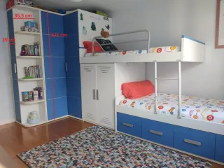 Dormitorio juvenil litera con armario