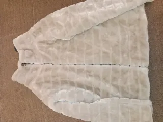 Chaqueta de pelo blanco talla única