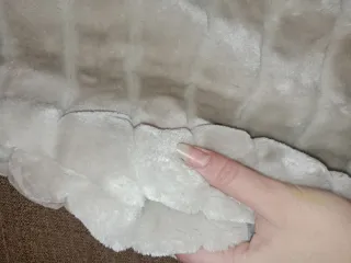 Chaqueta de pelo blanco talla única