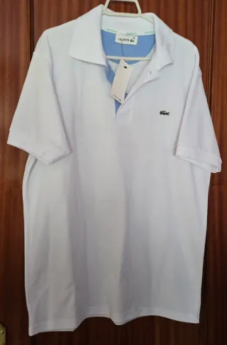 Polo Lacoste Blanco Talla XL