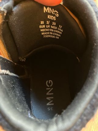 Botas invierno niña Mango Talla 32