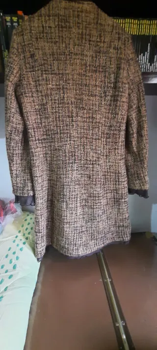Elegante cappotto tg 40 marrone e beige