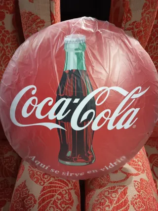 Cartel Publicidad Coca-Cola de aluminio Nuevo