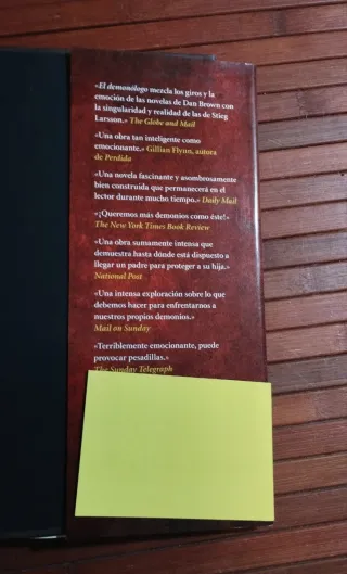 Novela "El demonólogo", de Andrew Pyper. Espasa.