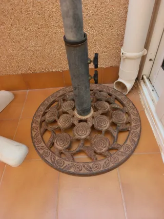Base para sombrilla de hierro fundido