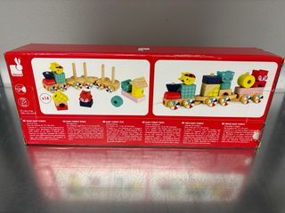 Tren de madera Janod con figuras