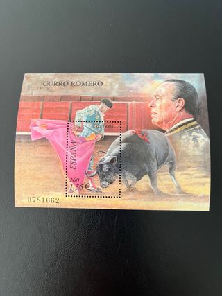 Hoja Bloque Curro Romero Nº 3834