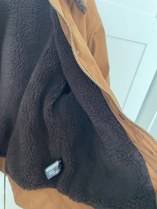 Chaqueta Zara Marrón con Cuello Sherpa
