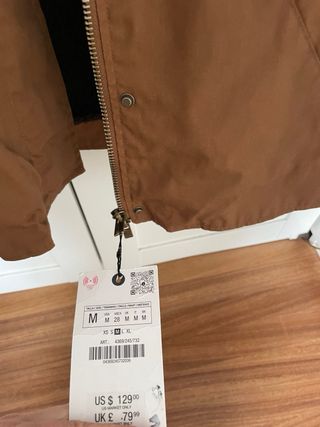 Chaqueta Zara Marrón con Cuello Sherpa