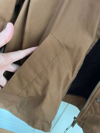 Chaqueta Zara Marrón con Cuello Sherpa