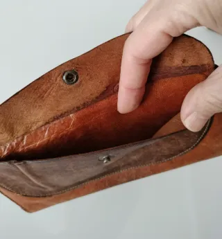 Cartera vintage piel auténtica