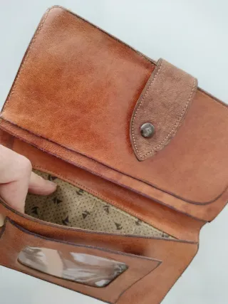 Cartera vintage piel auténtica