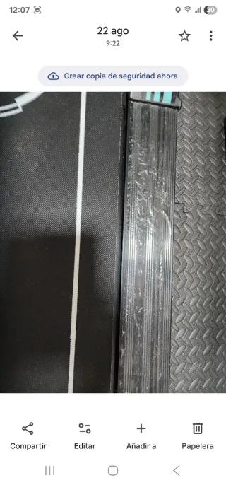 Cinta de correr ,aún con el plástico de embalaje