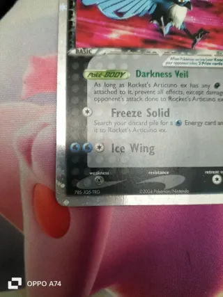 Carte Pokemon Articuno ex 96/109 Team Rocket