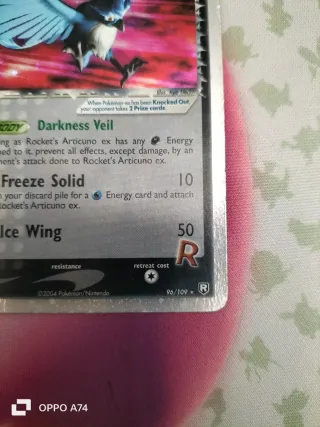 Carte Pokemon Articuno ex 96/109 Team Rocket