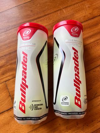 2 botes pelotas pádel Bullpadel Premium Pro