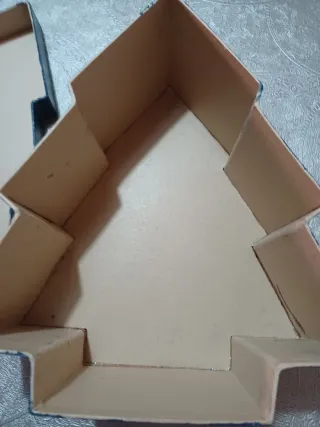 Caja Regalo Navidad Árbol Dorado y Verde