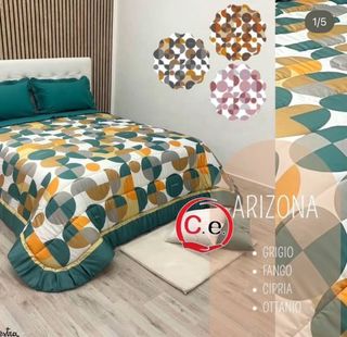 Trapunta Arizona Grigio/Fango